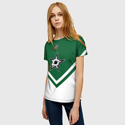 Футболка женская NHL: Dallas Stars, цвет: 3D-принт — фото 2