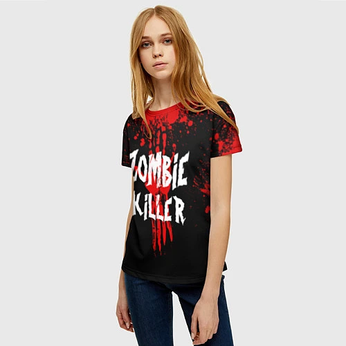 Женская футболка Zombie Killer / 3D-принт – фото 3