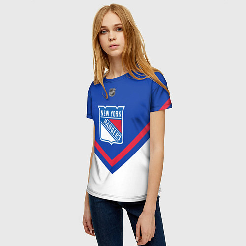 Женская футболка NHL: New York Rangers / 3D-принт – фото 3
