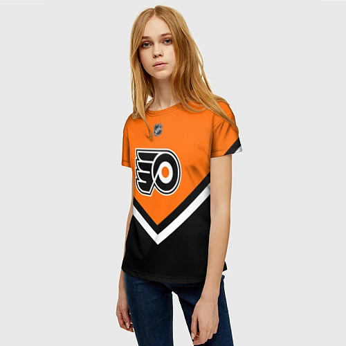 Женская футболка NHL: Philadelphia Flyers / 3D-принт – фото 3