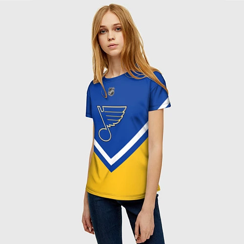 Женская футболка NHL: St. Louis Blues / 3D-принт – фото 3