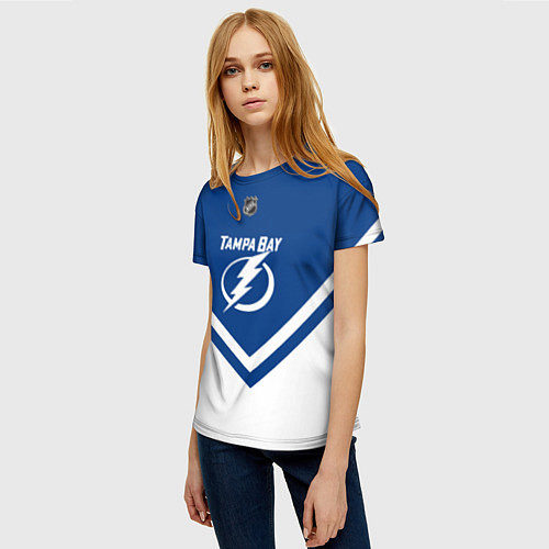 Женская футболка NHL: Tampa Bay Lightning / 3D-принт – фото 3