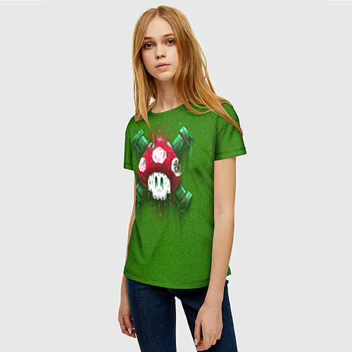 Женская футболка Mushroom is Dead / 3D-принт – фото 3