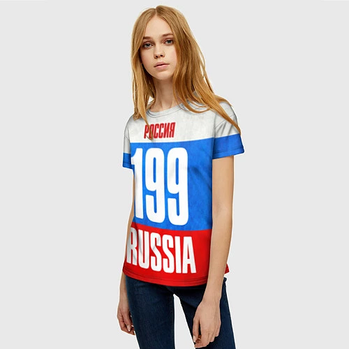 Женская футболка Russia: from 199 / 3D-принт – фото 3