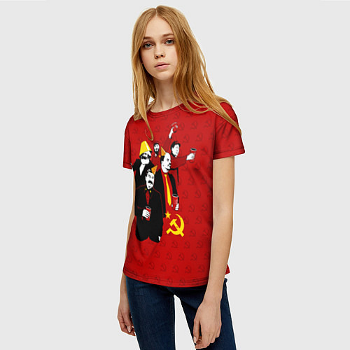 Женская футболка Communist Party / 3D-принт – фото 3