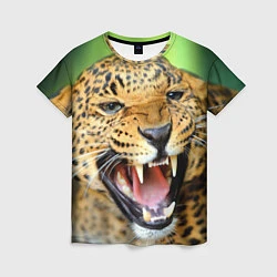 Футболка женская Свирепый леопард, цвет: 3D-принт