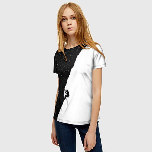 Женская футболка Ночной скалолаз / 3D-принт – фото 3