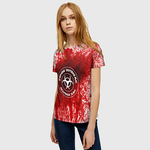 Женская футболка Zombie Outbreak / 3D-принт – фото 3