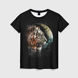 Женская футболка Космический тигр
