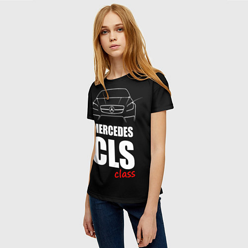 Женская футболка Mercedes CLS Class / 3D-принт – фото 3