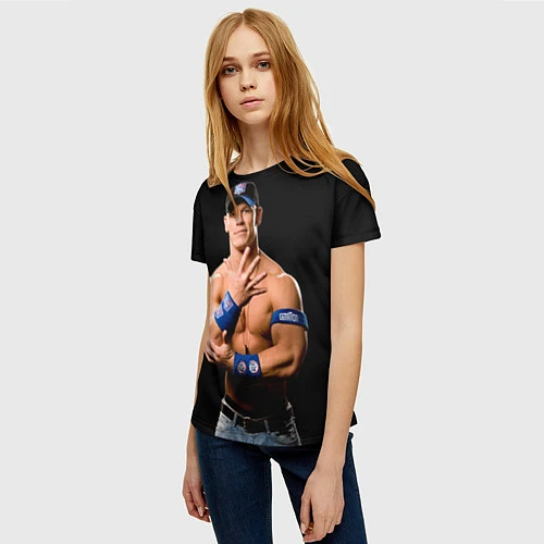 Женская футболка Джон Сина борец / 3D-принт – фото 3