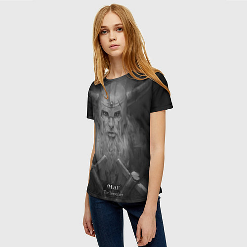 Женская футболка Олаф / 3D-принт – фото 3