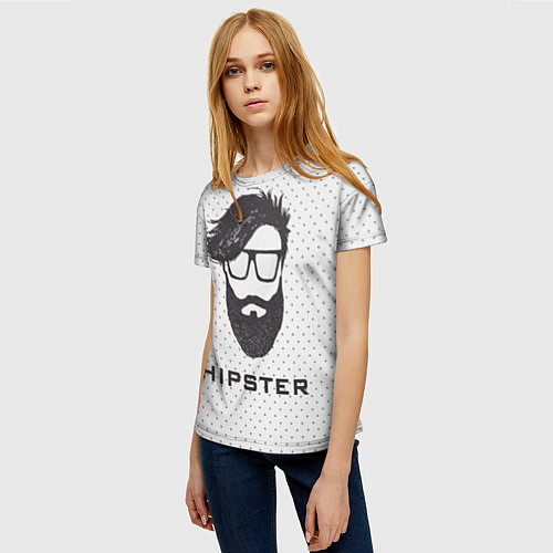 Женская футболка Hipster / 3D-принт – фото 3