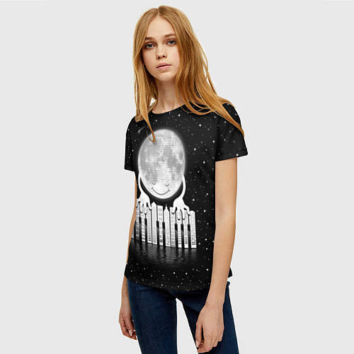 Женская футболка Лунная мелодия / 3D-принт – фото 3