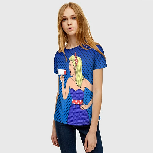 Женская футболка Pop Art / 3D-принт – фото 3