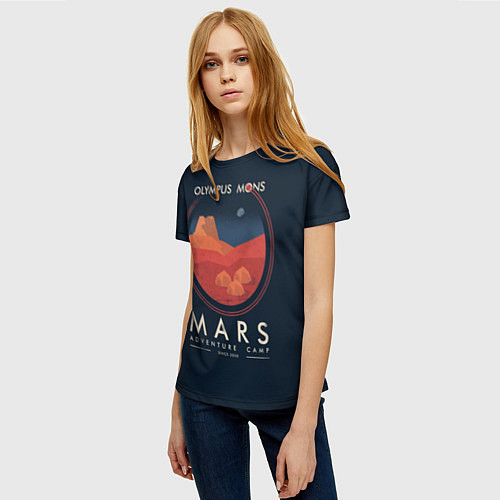 Женская футболка Mars Adventure Camp / 3D-принт – фото 3
