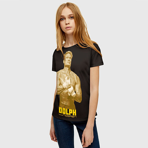 Женская футболка Дольф Лундгрен / 3D-принт – фото 3