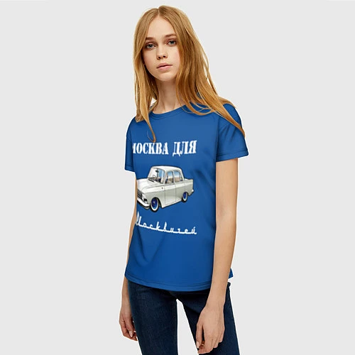 Женская футболка Москва для москвичей / 3D-принт – фото 3
