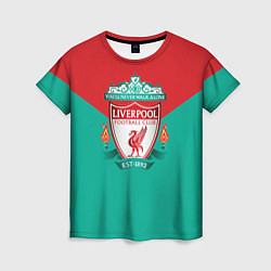 Футболка женская Liverpool: Green style, цвет: 3D-принт