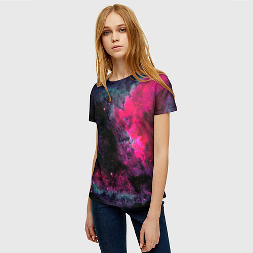 Женская футболка Загадочный космос / 3D-принт – фото 3