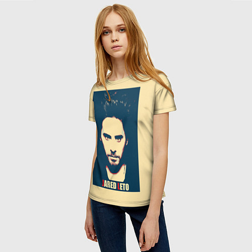 Женская футболка Jared Leto / 3D-принт – фото 3