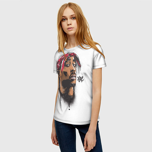 Женская футболка 2Pac / 3D-принт – фото 3