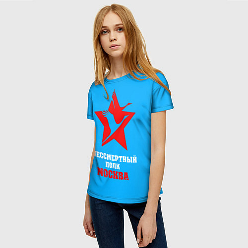 Женская футболка Бессмертный полк-Москва / 3D-принт – фото 3