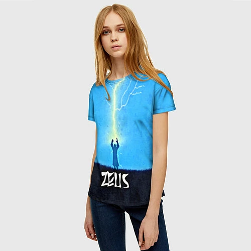 Женская футболка Zeus Rage / 3D-принт – фото 3
