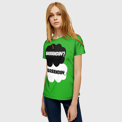 Женская футболка Green Day Clouds / 3D-принт – фото 3