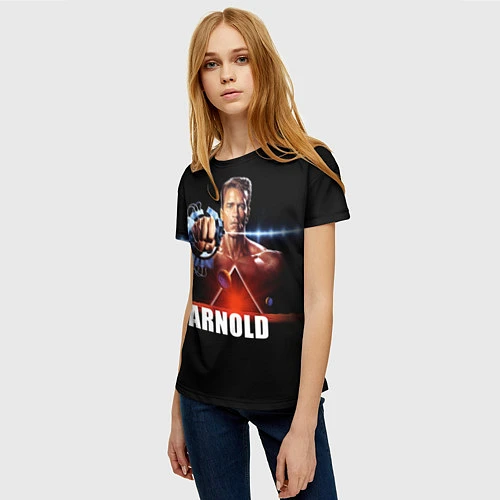 Женская футболка Iron Arnold / 3D-принт – фото 3