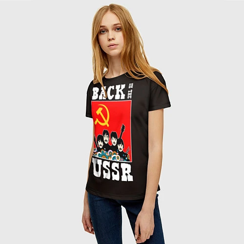 Женская футболка Back In The USSR / 3D-принт – фото 3