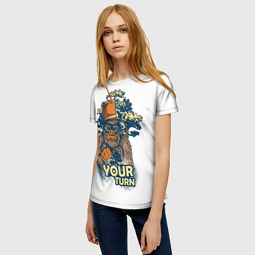 Женская футболка Gorilla: Your turn / 3D-принт – фото 3
