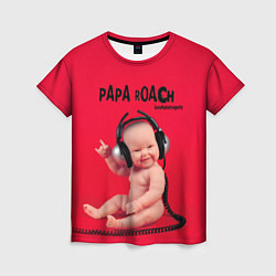 Футболка женская Paparoach: Music Kid, цвет: 3D-принт