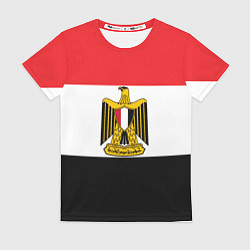 Женская футболка Флаг и герб Египта