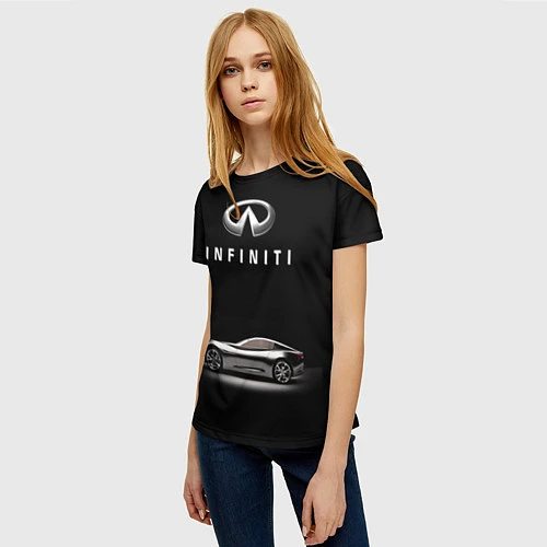 Женская футболка Infiniti / 3D-принт – фото 3