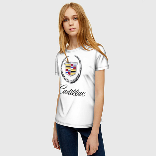 Женская футболка Cadillac / 3D-принт – фото 3