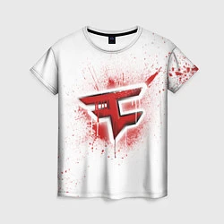 Футболка женская FaZe Clan: White collection, цвет: 3D-принт