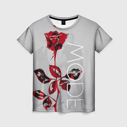 Футболка женская Depeche Mode: Red Rose цвета 3D-принт — фото 1