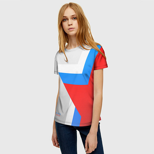 Женская футболка Звезда России / 3D-принт – фото 3