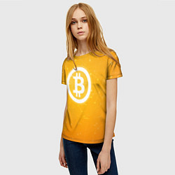 Футболка женская Bitcoin Orange, цвет: 3D-принт — фото 2