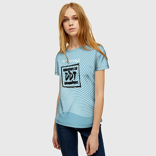 Женская футболка ДДТ: Прозрачный / 3D-принт – фото 3