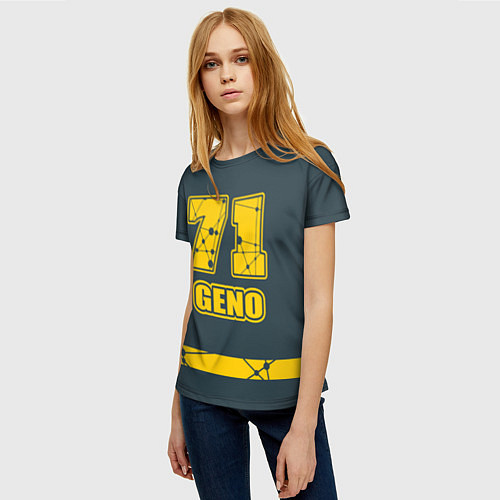 Женская футболка 71 Geno / 3D-принт – фото 3