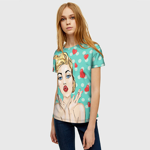 Женская футболка Pop Art / 3D-принт – фото 3