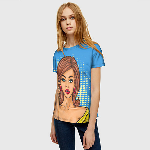 Женская футболка POP ART / 3D-принт – фото 3