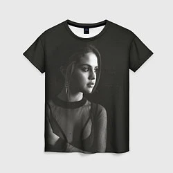 Футболка женская Selena Gomez: Black Girl, цвет: 3D-принт