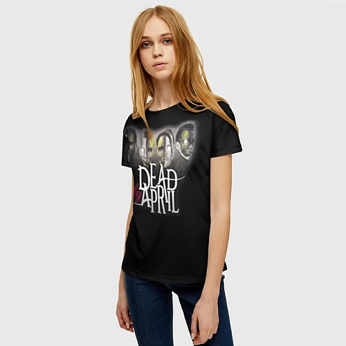 Женская футболка Dead by April: Faces / 3D-принт – фото 3