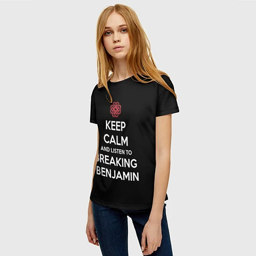 Женская футболка Keep Calm & Breaking Benjamin / 3D-принт – фото 3