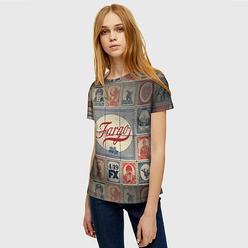 Женская футболка Fargo brands / 3D-принт – фото 3