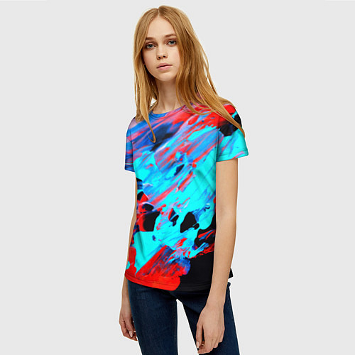 Женская футболка Краски лета / 3D-принт – фото 3
