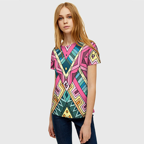 Женская футболка Этнический стиль / 3D-принт – фото 3